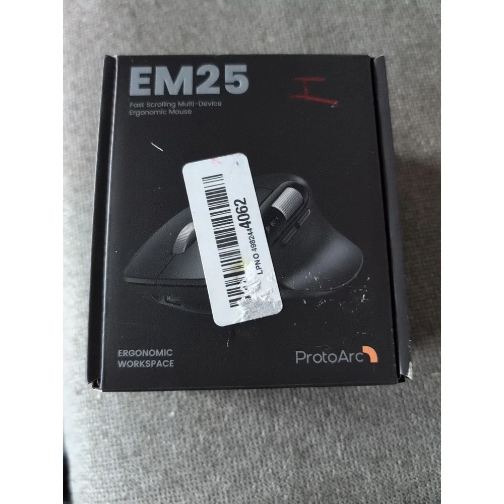 ProtoArc EM25 Ergonomic Mouse with Fast‎ Scrolling, 2.4G Wireless + 2* Bluetooth